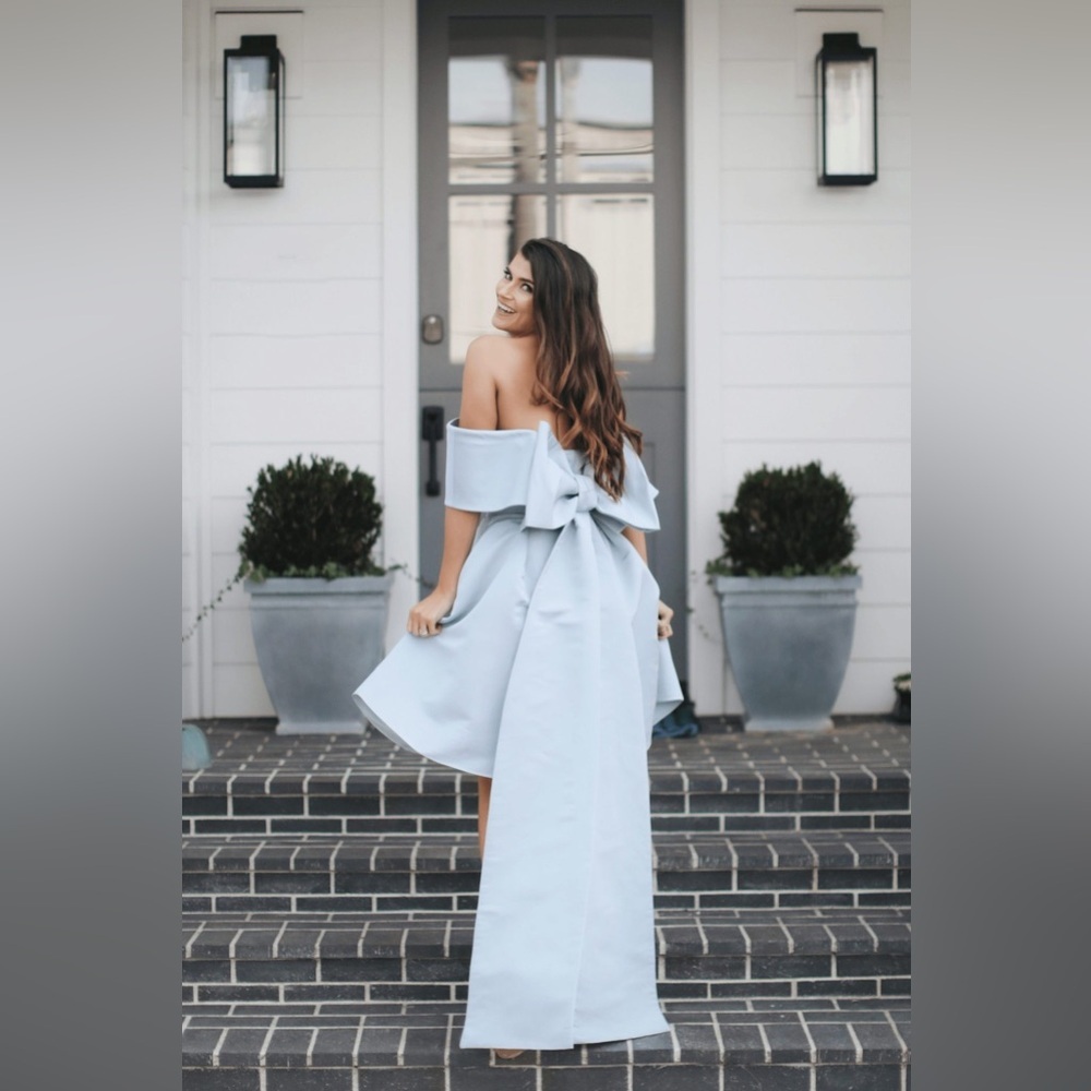 Luciana Emilia Off The Shoulder Silk Dress Size 2
